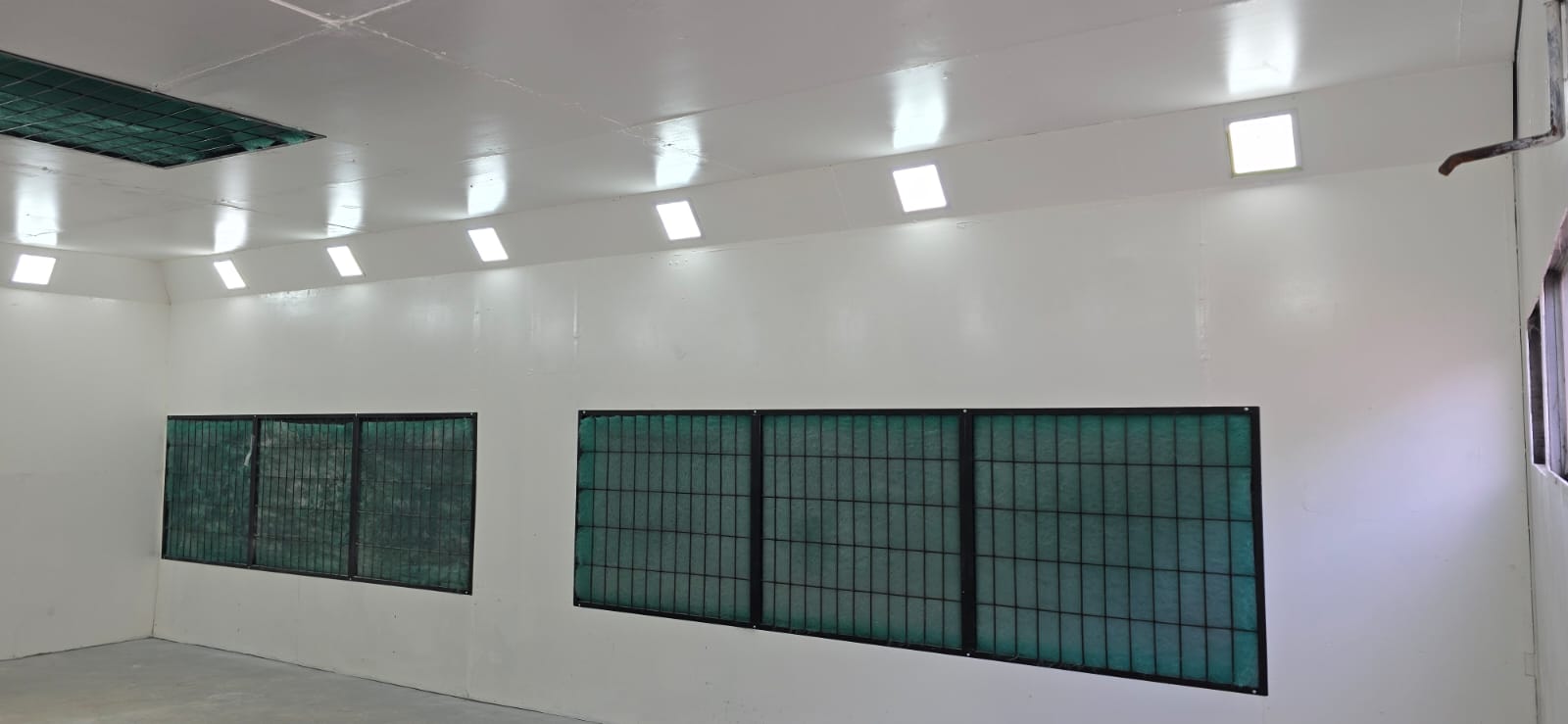 Sistema de filtros y extracción de la cabina de pintura